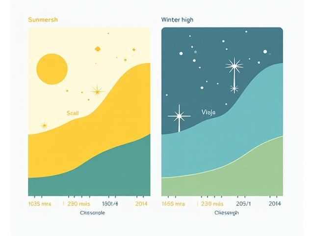 Grafikas, rodantis saulės energijos gamybos kreivę vasarą ir vėjo energijos gamybos kreivę žiemą, su abiejų šaltinių sinergijos paaiškinimu